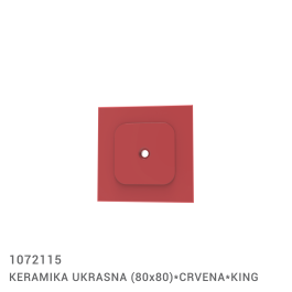 KERAMIKA UKRASNA (80X80)*CRVENA*KING